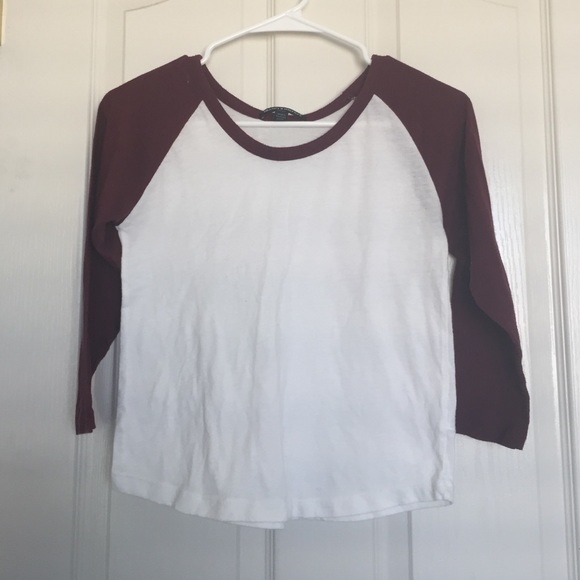 white & red baseball brandy tee