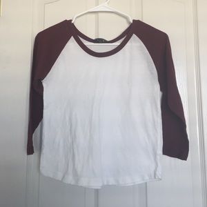 white & red baseball brandy tee