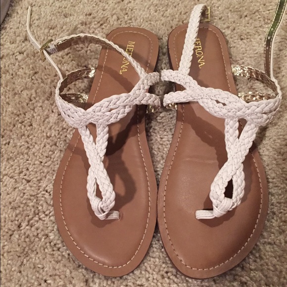 White sandals