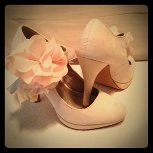 light pink heels.