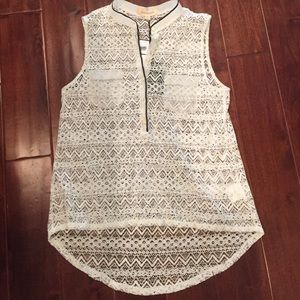 Black Swan sheer sleeveless blouse size medium