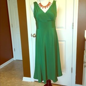 J. Crew emerald green silk dress sz 6 petite