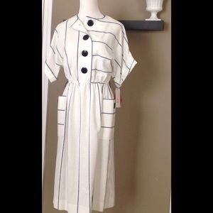 Vintage Leslie Fay Boho stripe Dress