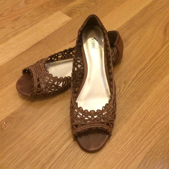 Woven Brown Flats