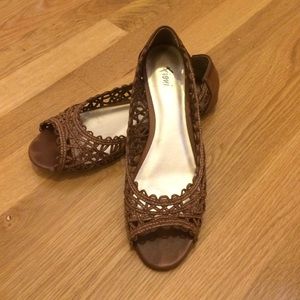 Woven Brown Flats