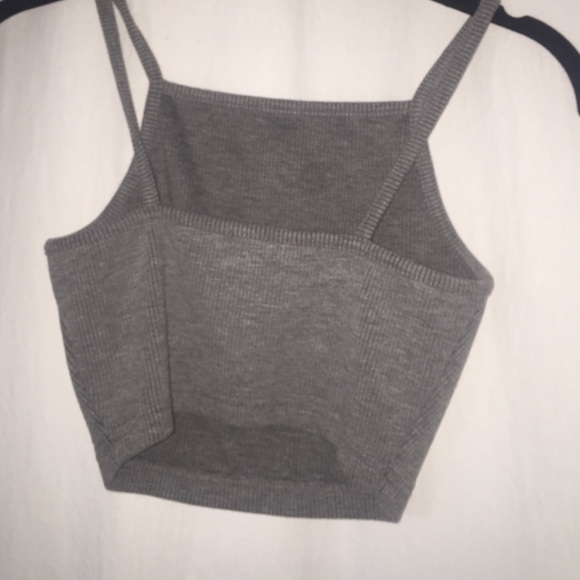 โSOLDโHOST PICK๐๐ซ Gray topshop crop top - Picture 3 of 4