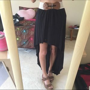 High Low Black Skirt