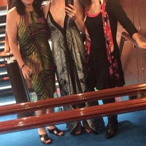 (Middle Dress) Paisley Silk Black Dress