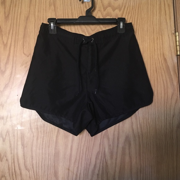 Black swim shorts