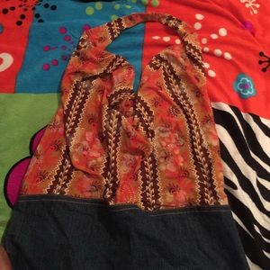Printed halter top