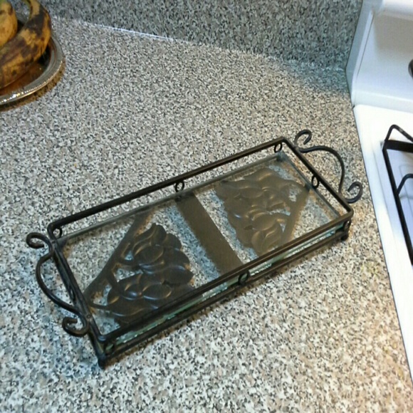 Vintage glass  tray