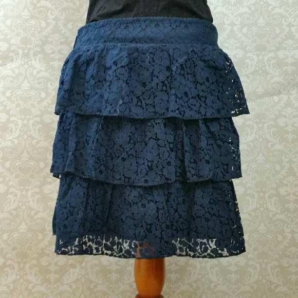 Maurices Dresses & Skirts - Blue Lace Skirt