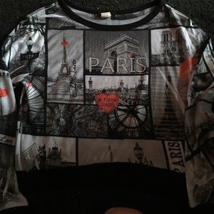 Crop top long sleeve shirt.