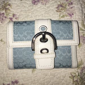 Sky Blue Mini Coach Wallet