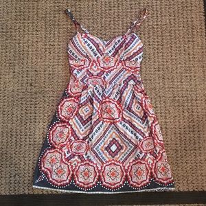 Red & Blue Paisley Dress