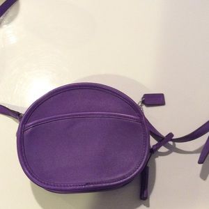 Purple Coach leather crossbody  bag