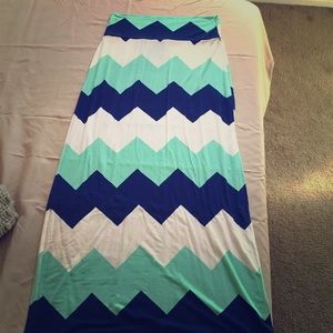 Chevron maxi skirt