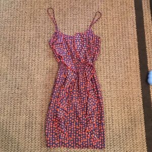 orange & blue dress
