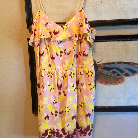 Tibi size 4 multi color silk dress