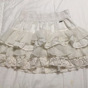 Hollister layered lace skirt