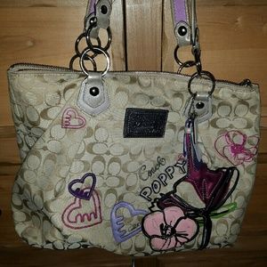 Large Poppy coach purse