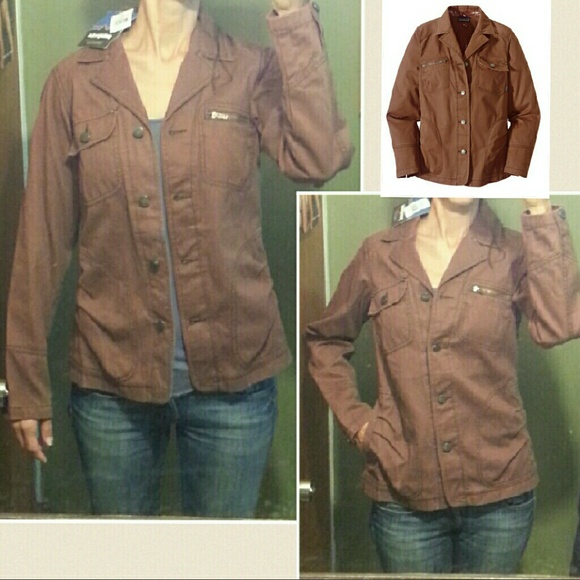 Patagonia Jackets & Blazers - New Patagonia brown twill coat jacket floral liner