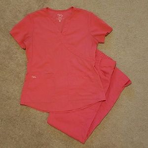 Pink scrubs set