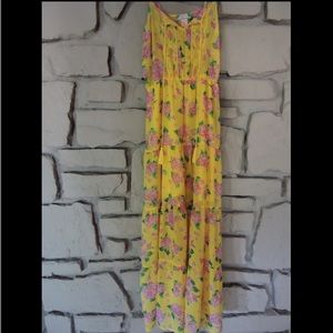 Yellow Floral Maxi Dress