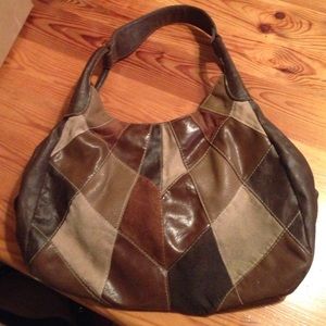 Brown patchwork bag