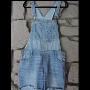 Denim Overall Shorts