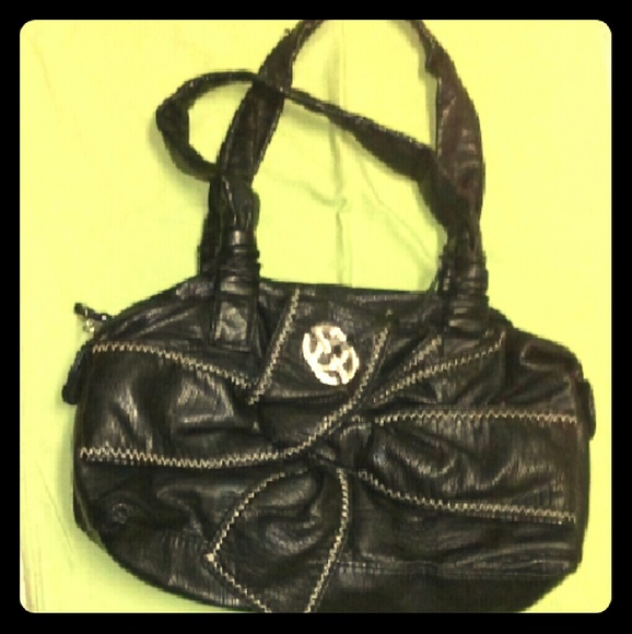 RED by Marc Ecko hand bag purse black leather