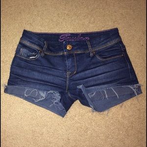Dark blue jean shorts