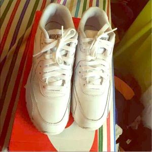 All white nike air max