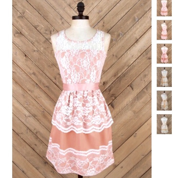 Elegant blush laced dress!