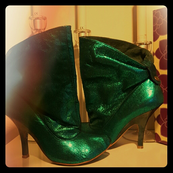Irregular Choice little fish green heels
