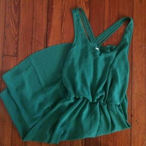 Lush green high-low dress