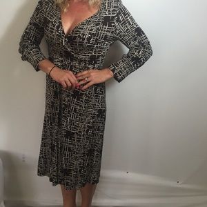 Half sleeve stylish wrap dress