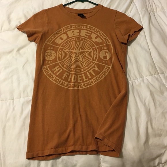 Obey woman's shirt.