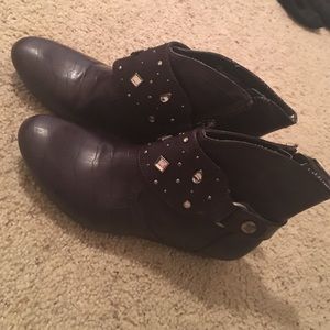 Ankle Boots with Studded Band.