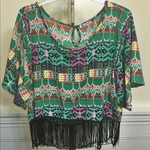Gorgeous Print And Fringe