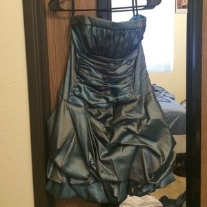 Jessica McClintock turquoise cocktail dress