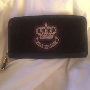 Black Suede Juicy Couture Wallet