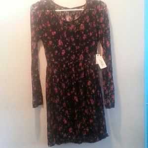 SOLD Floral sheer lace long sleeve dress