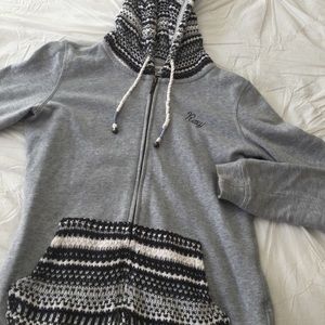 Gray Roxy XS Zip Up Jacket