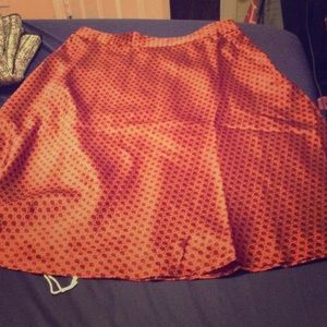 NWOT Silk Red Skirt