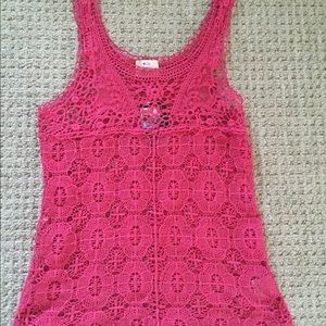 NWT urban outfitters pink lace top
