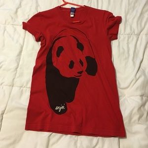 Woman's red panda Enjoi tee