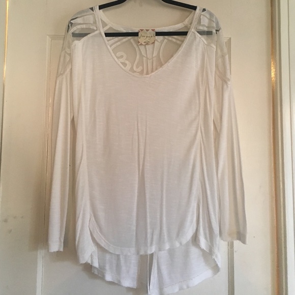 Free people white lace top