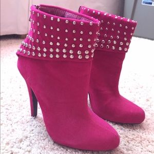 Hot pink booties