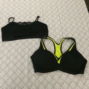 Sports bra and Lace Bralette bundle